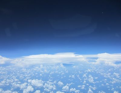 Aufnahme von WOlken aus einem Forschungsflugzeug
