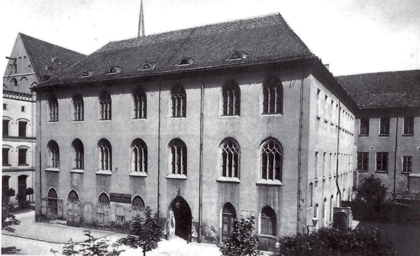 Schwarzweißaufnahme der Universitätsbibliothek im Jahr 1890