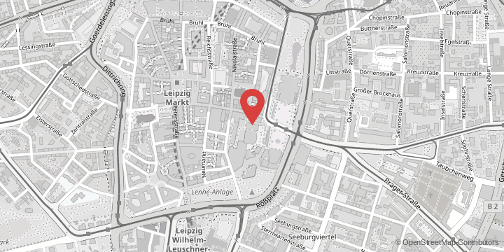 die Karte zeigt folgenden Standort: Fakultät für Mathematik und Informatik, Augustusplatz 10, 04109 Leipzig